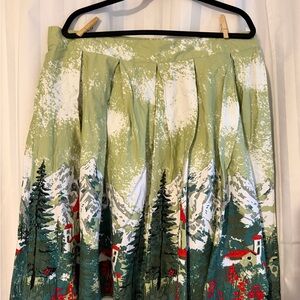 Amazon A-Line Skirt with Scenic Print